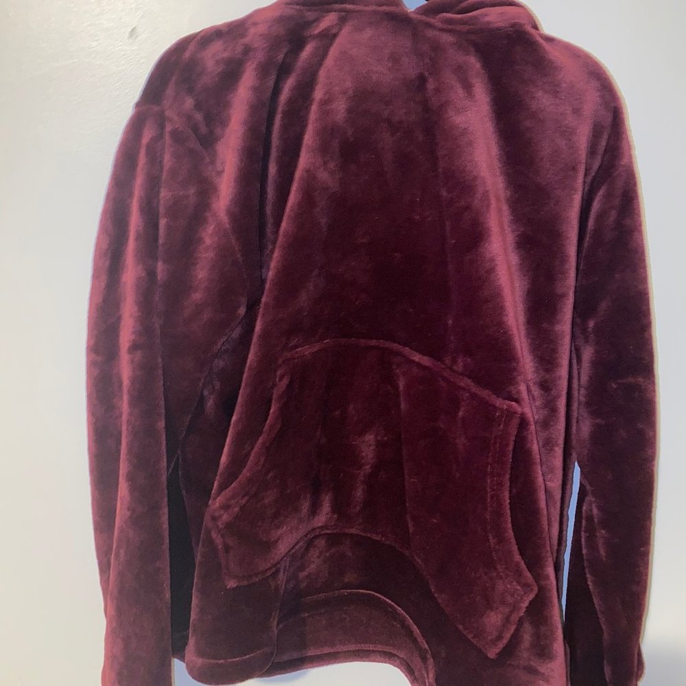 Love to Lounge Fuzzy Maroon Sweatshirt